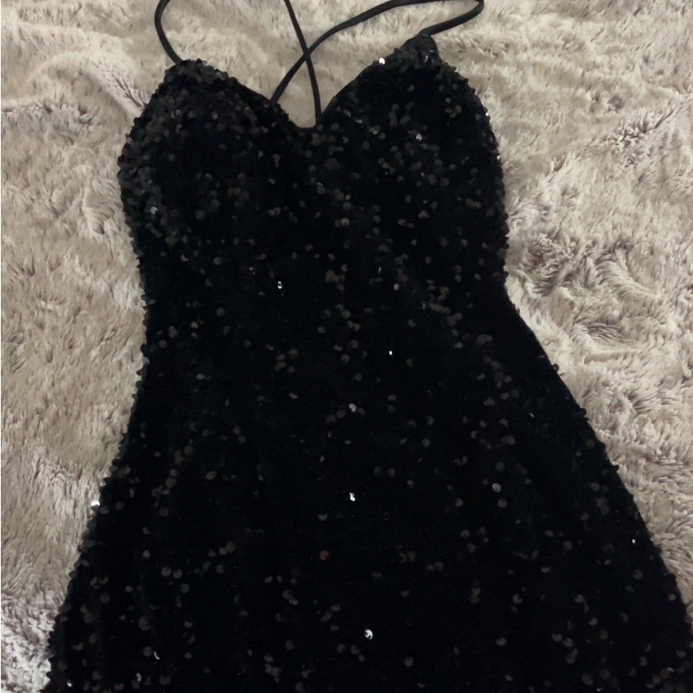 Black Sequin Dress